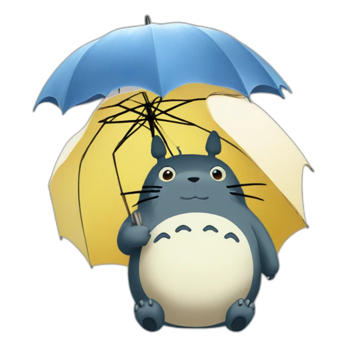 Totoro with umbrella sticker