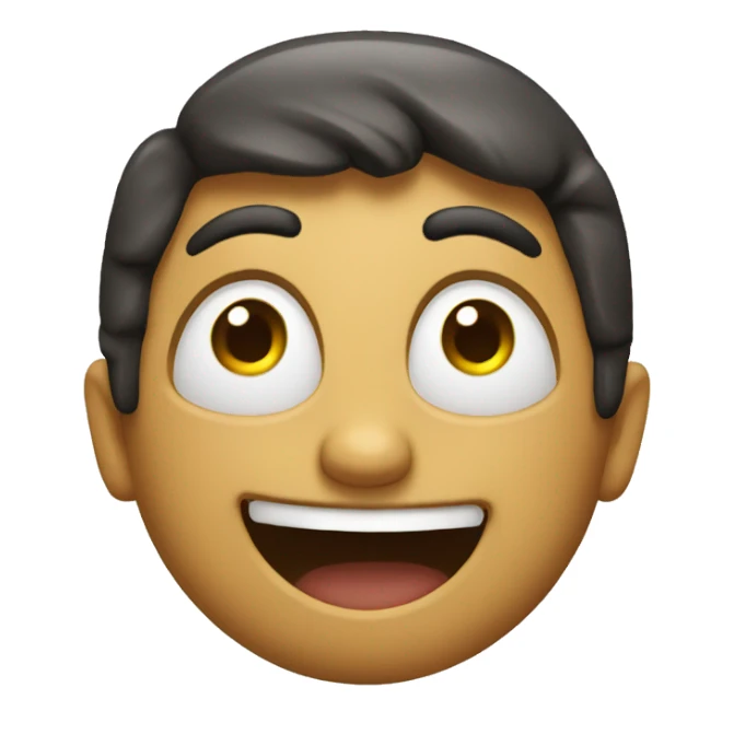 an emoji with a happy silly face sticker