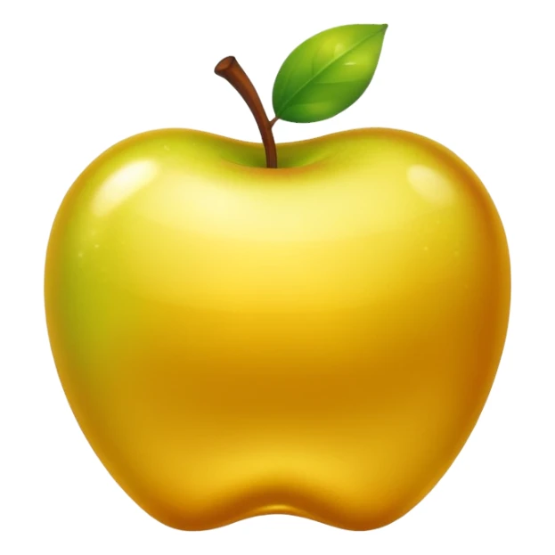 Golden shiny apple  sticker