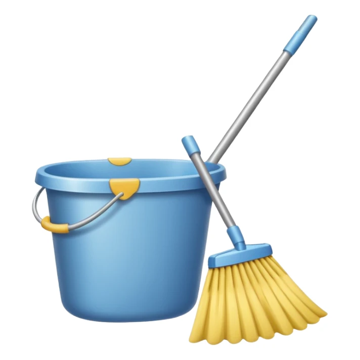 Realistic cleaning with neutral color sticker