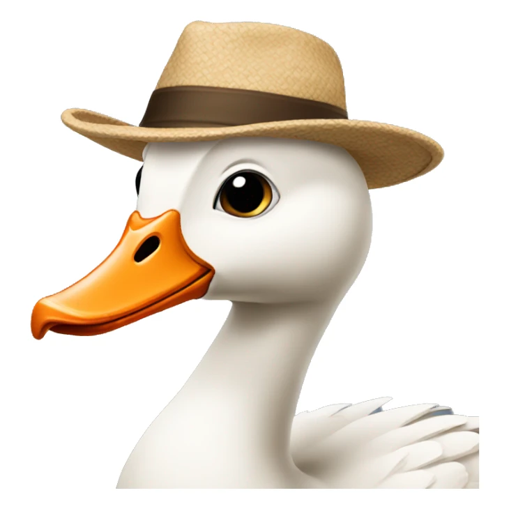 Silly goose wearing hat sticker