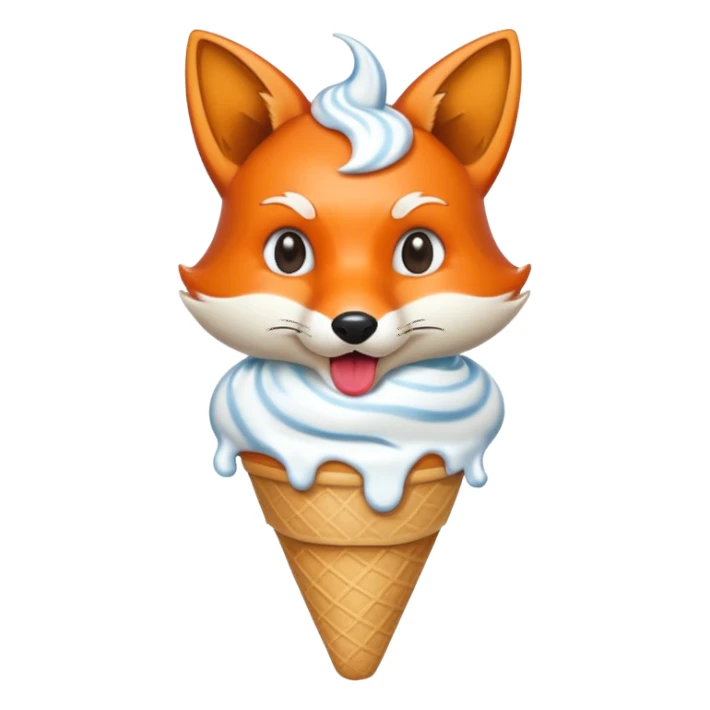 dondurma yiyen tilki sticker