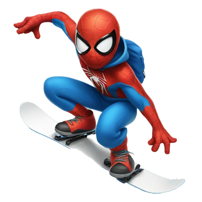 Spider man snowboarding  sticker