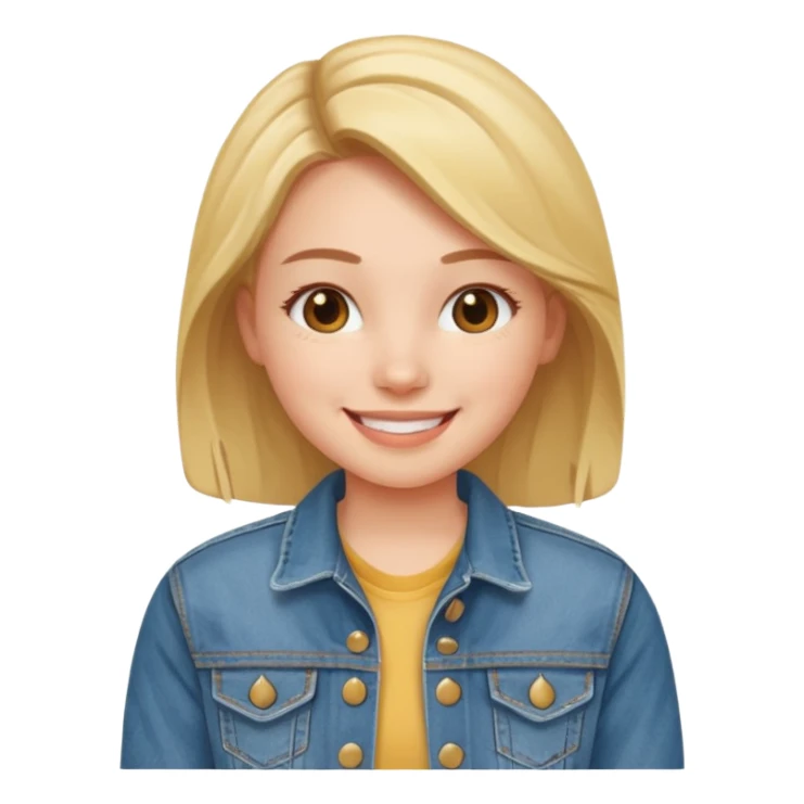 girl in jean jacket sticker