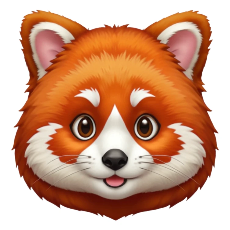 Panda vermelho só a cabeça  sticker