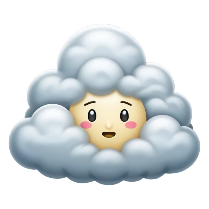 Cinematic Realistic Nimbus Emoji, Dark and foreboding, with thick, heavy clouds swirling ominously in the sky. The clouds are dense with rain, ready to pour down as the atmosphere charges with energy and anticipation. Soft glowing outline, capturing the essence of stormy tension and impending rain in a dense nimbus cloud! sticker
