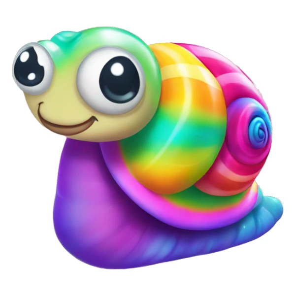 Lisa frank cute snail  sticker