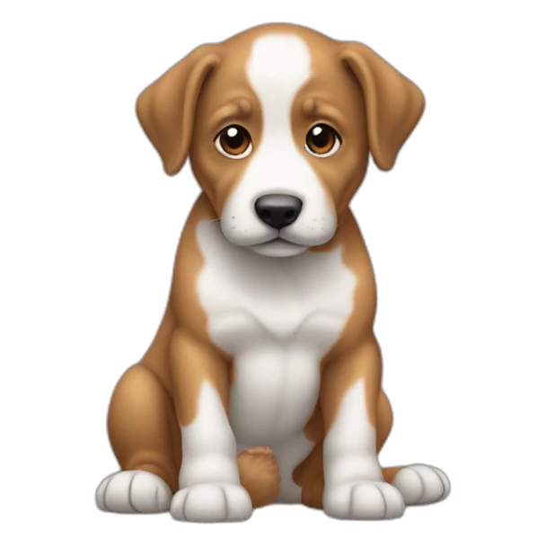 Un bébé sur un chien sticker