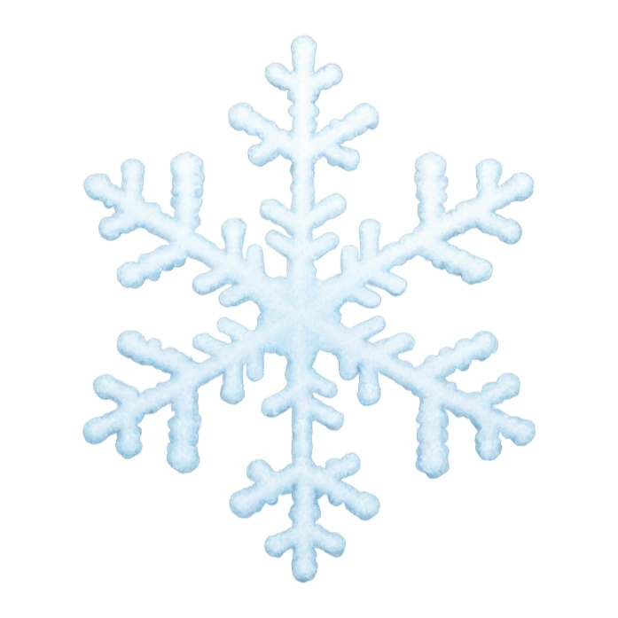 A white, sparkling snowflake. sticker