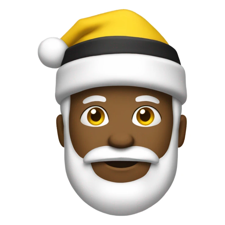Yellow Black Santa sticker