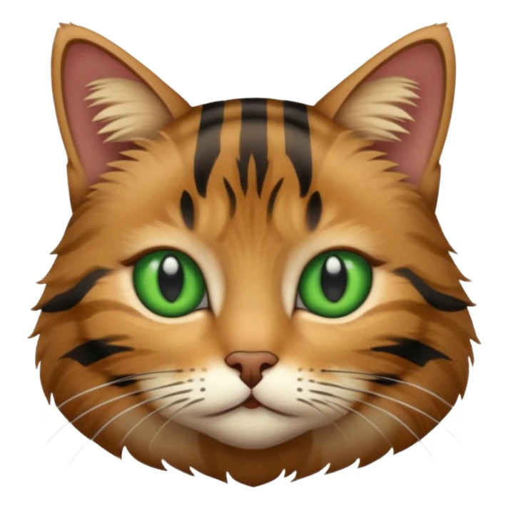 Tabby cat with green eyes sticker