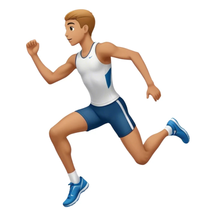 athlete knee in air jumping sticker