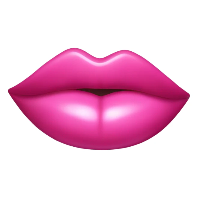 Pink glossy lipgloss sticker