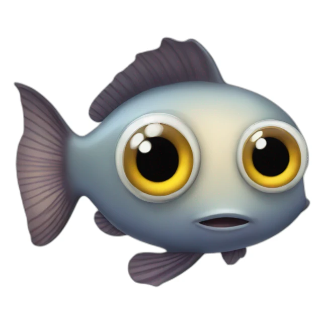 big eyed fish sticker
