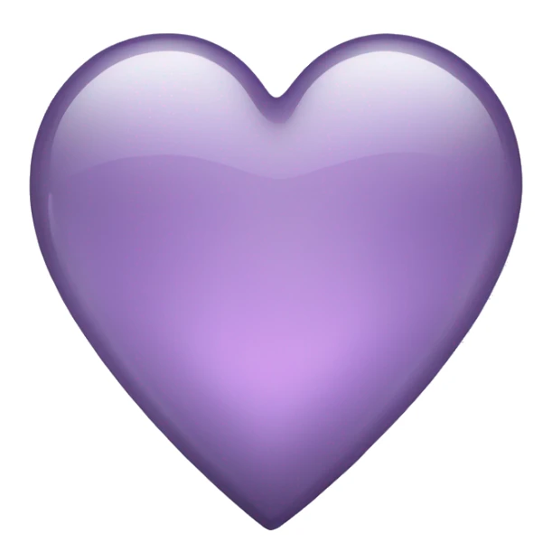 pale purple glass heart sticker