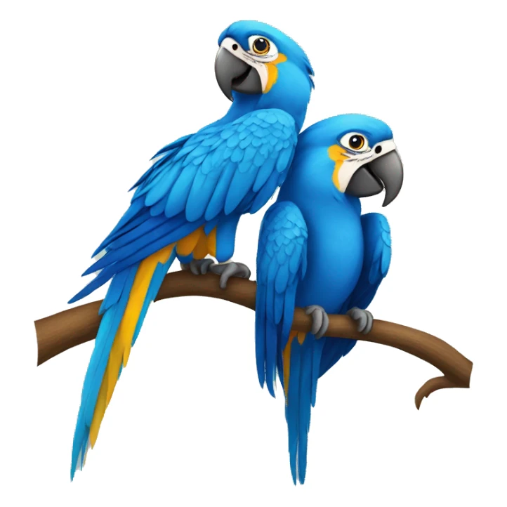 Blue Macaw pair love sticker