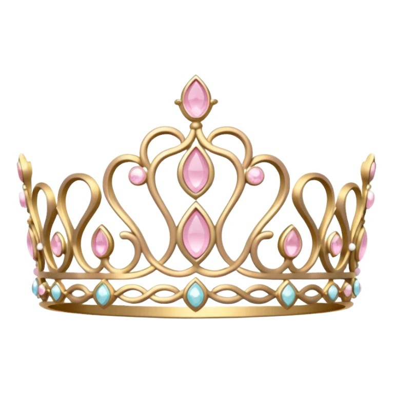White and pastel pink tiara  sticker