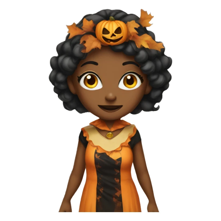 Tala wearing Halloween costume sticker