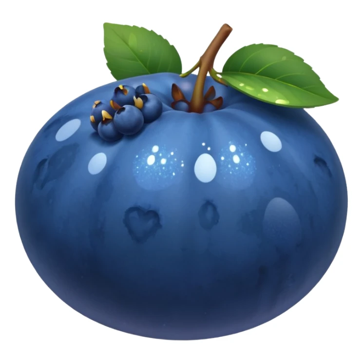 blueberries with shimmering glitter sticker