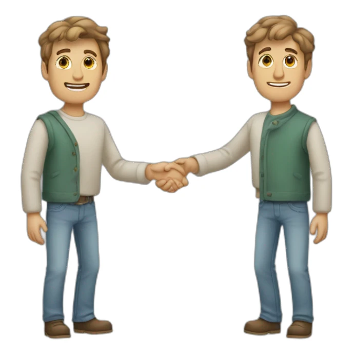 Homme levant les deux mains sticker