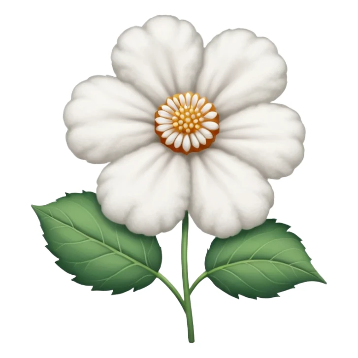 cotton flower emoji sticker