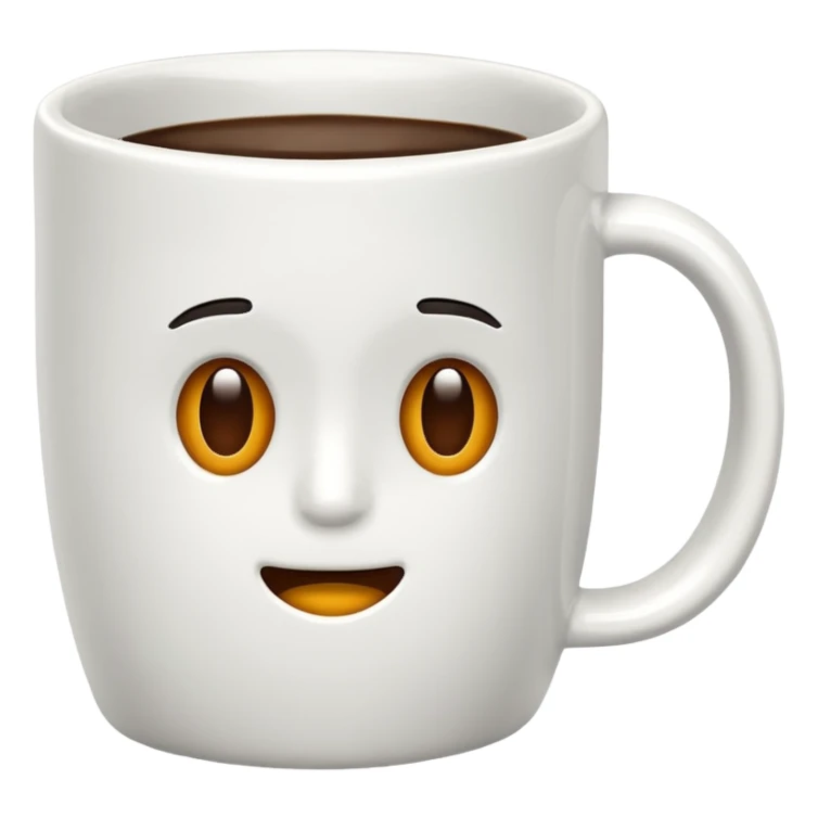 Realistic coffee mug sticker