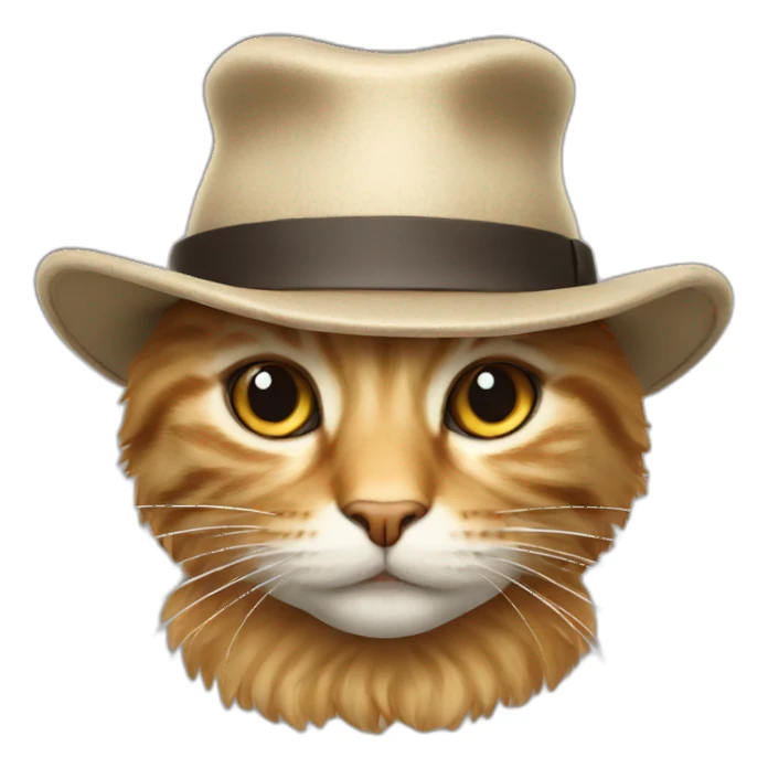 Cat whit hat sticker