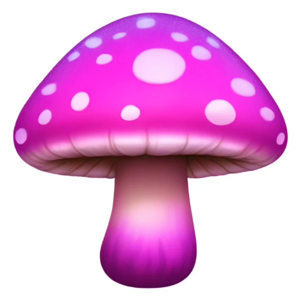 Pink sparkly neon mushroom sticker