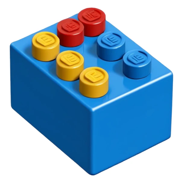 blue 2x4 lego brick sticker