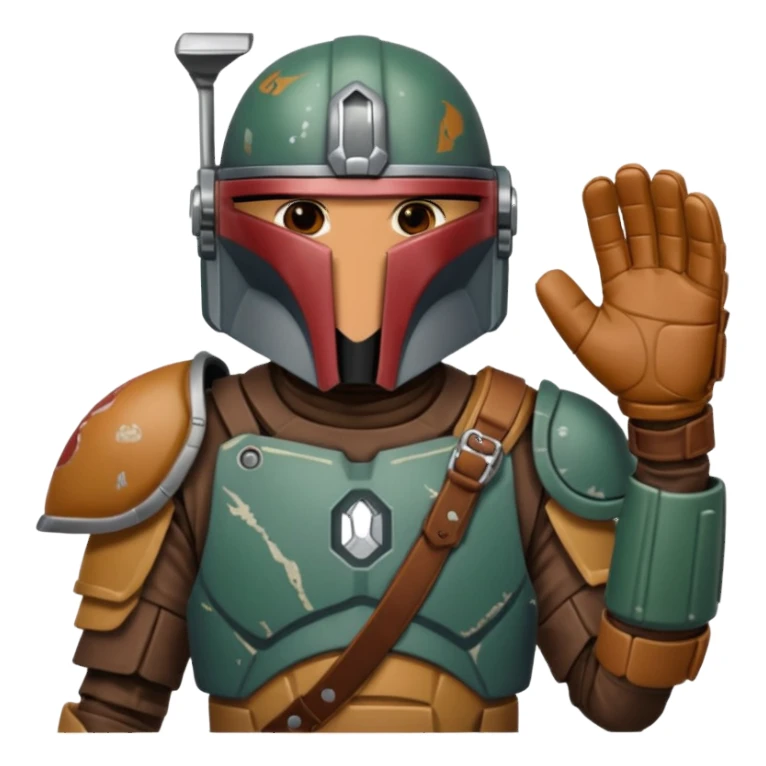 Mandalorian with a Catcher's mitt sticker