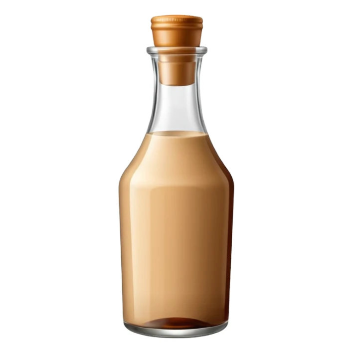 vibrant Irish cream bottle, simple, clear sticker