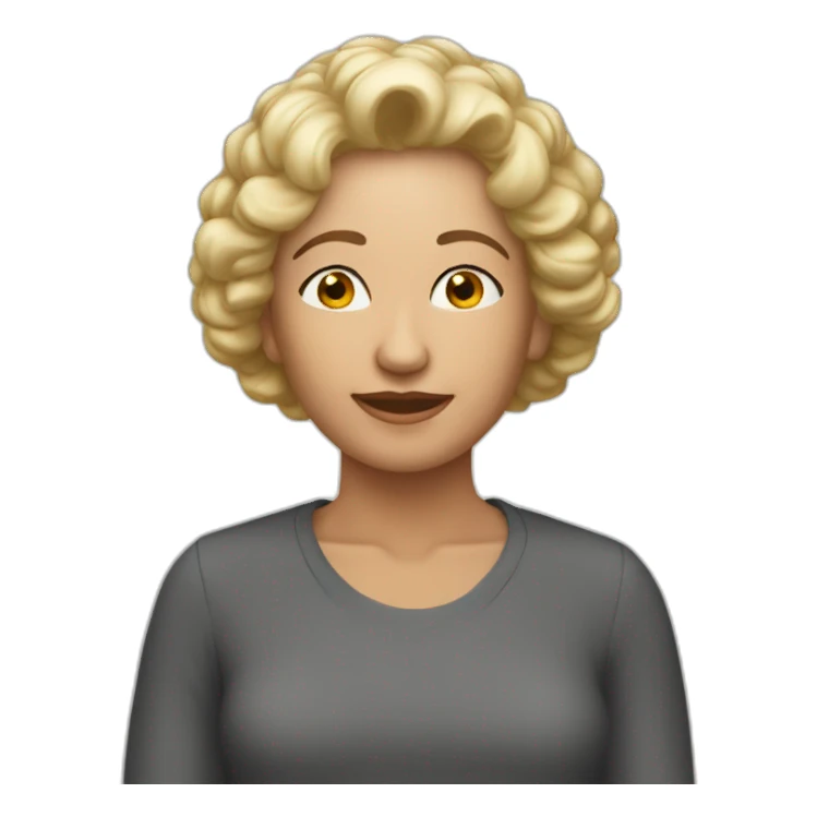 Anciana pelo corto rubia sticker