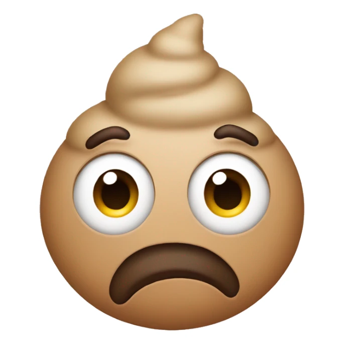 Poop emoji with side eye sticker