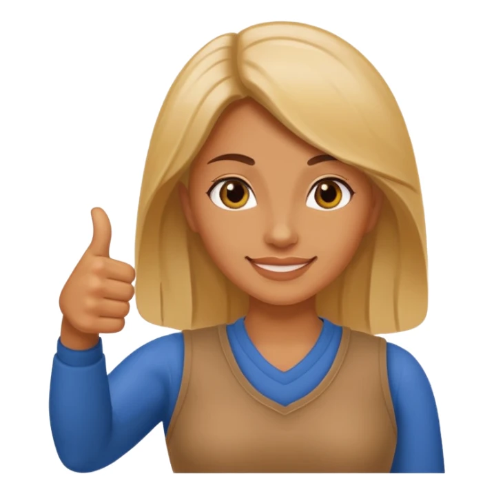 Woman making thumbs up  sticker