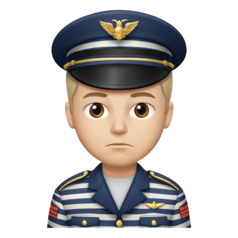 soldier with striped clothes sticker