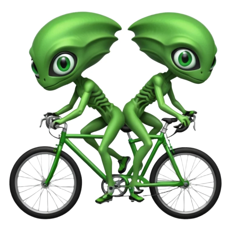 aliens riding bicycles sticker