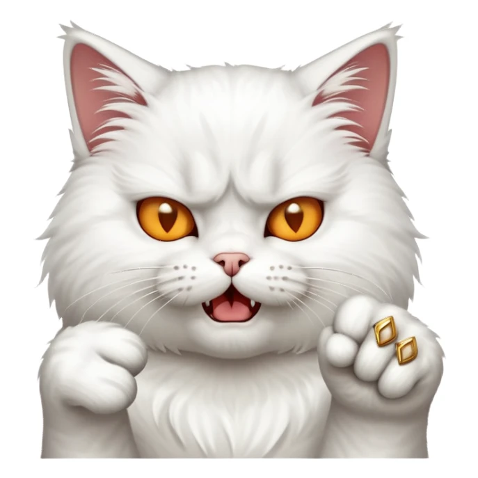 Кот показывает средний палец sticker