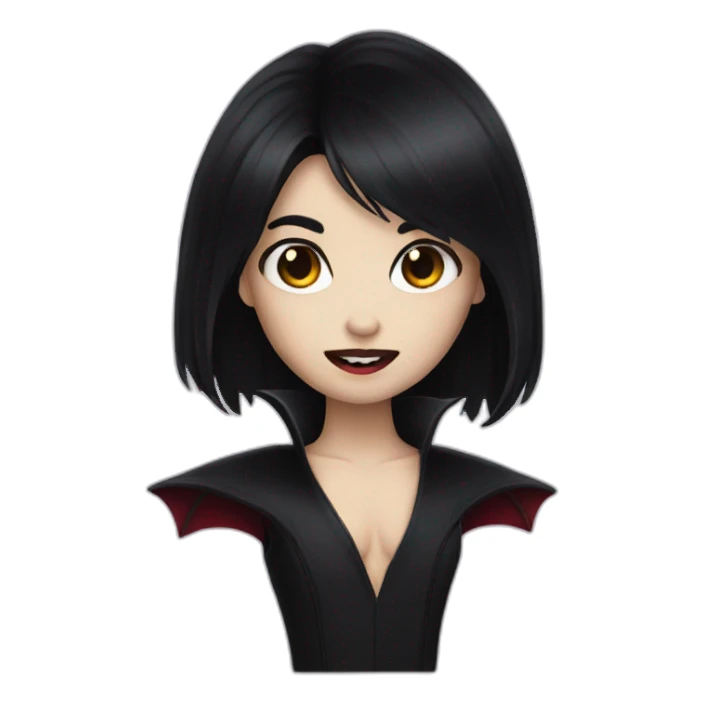 black haired vampire sticker