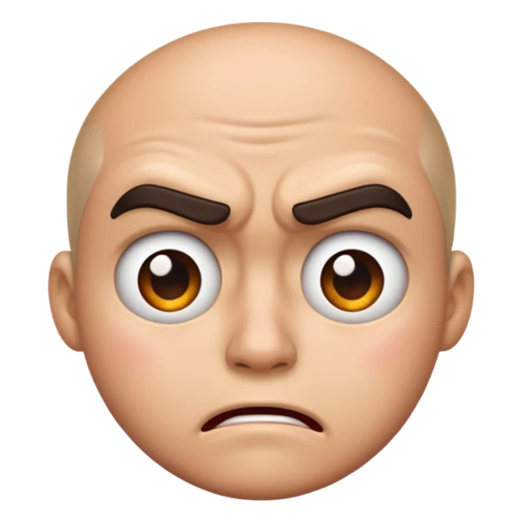 Upset and furious face sticker
