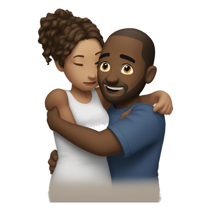 rob and shawna hugging sticker