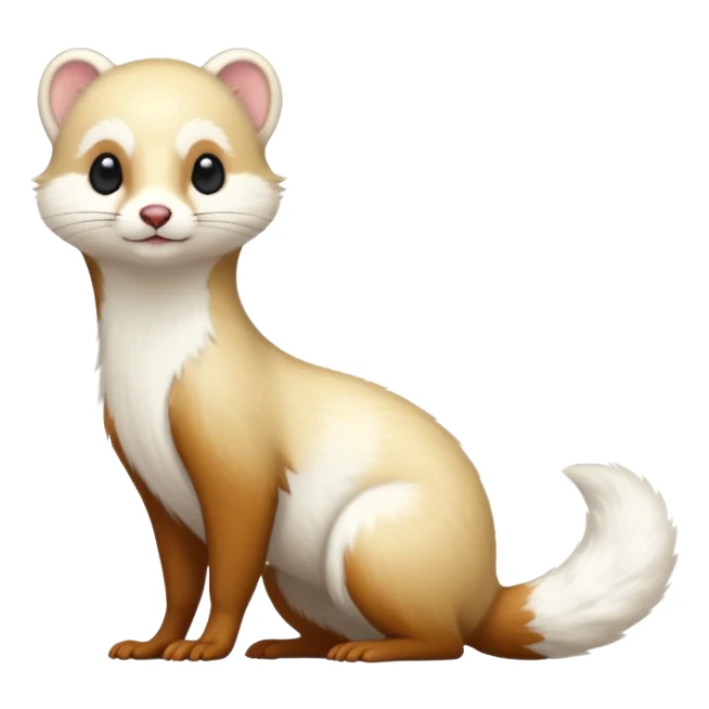 White stoat sticker