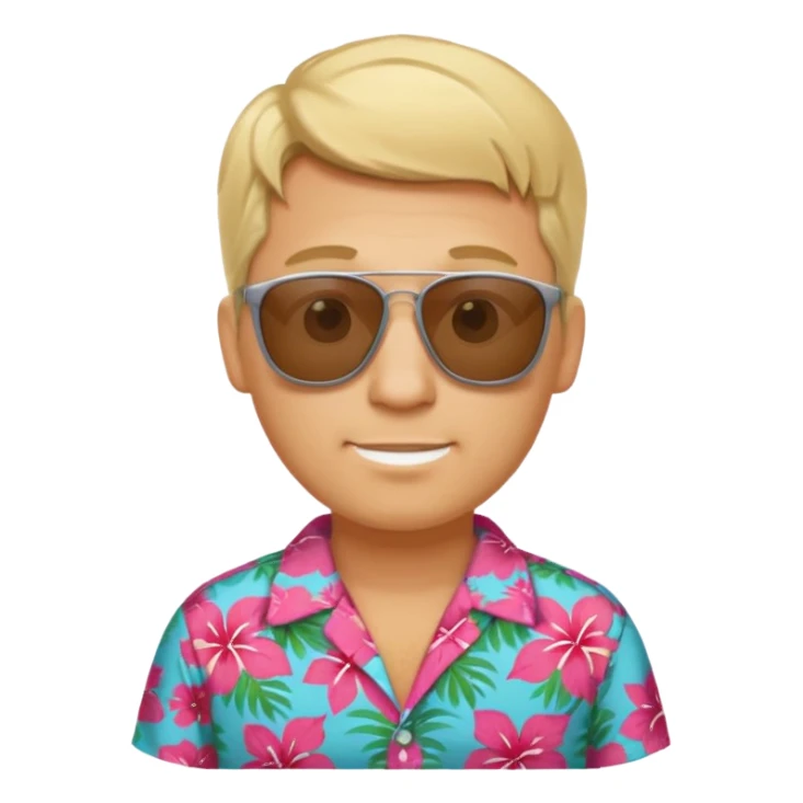 Blond man tourist sticker
