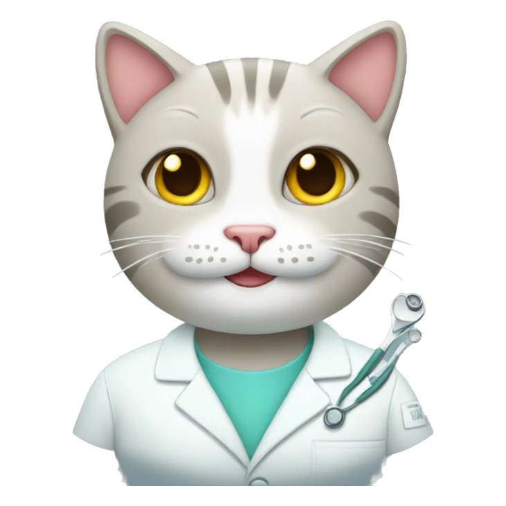dentist-cat sticker