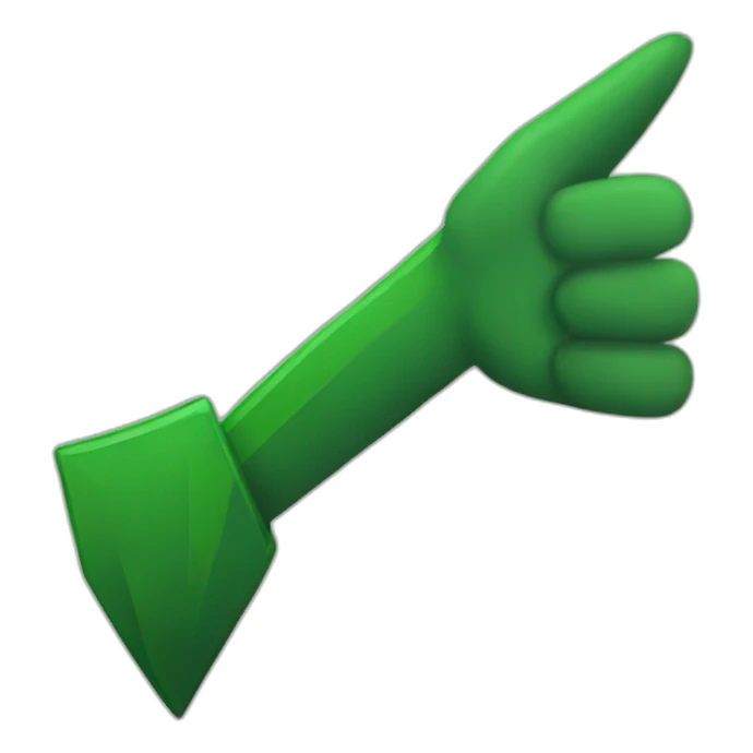 downs side hand arrow sticker