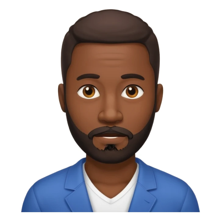 BLACK MAN WITH LOW CUT BEARD SAYING WHO CARES?! sticker