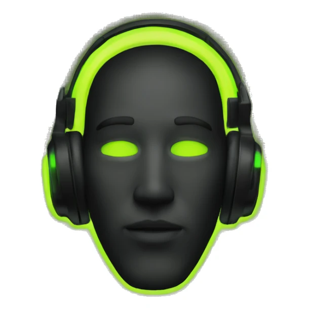 Neon headfone  sticker
