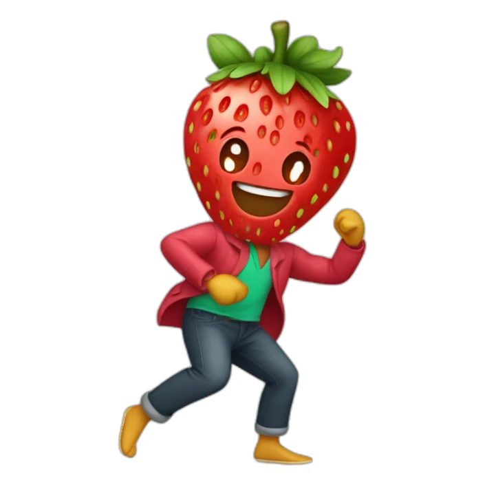 Frutilla bailando sticker