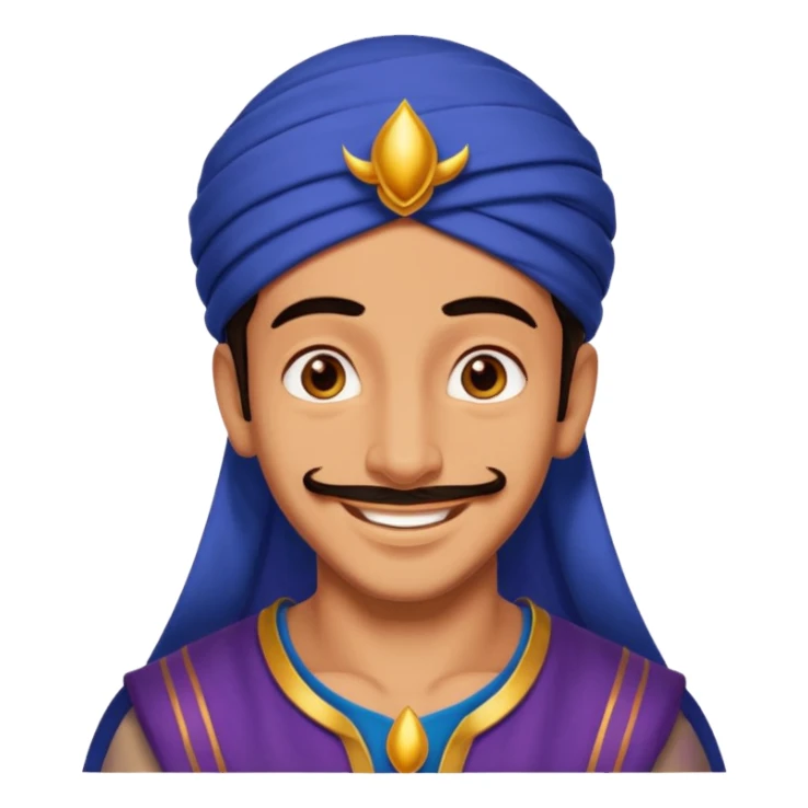 Alladin face only sticker