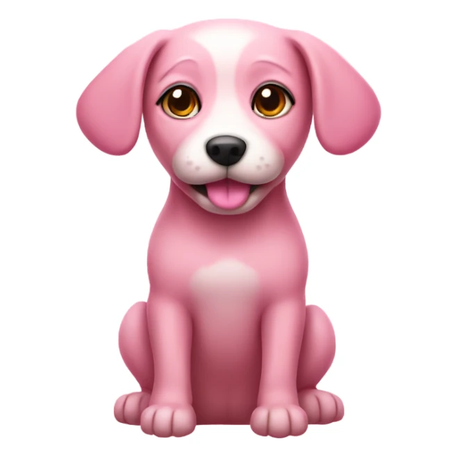 Cute pink dog sticker