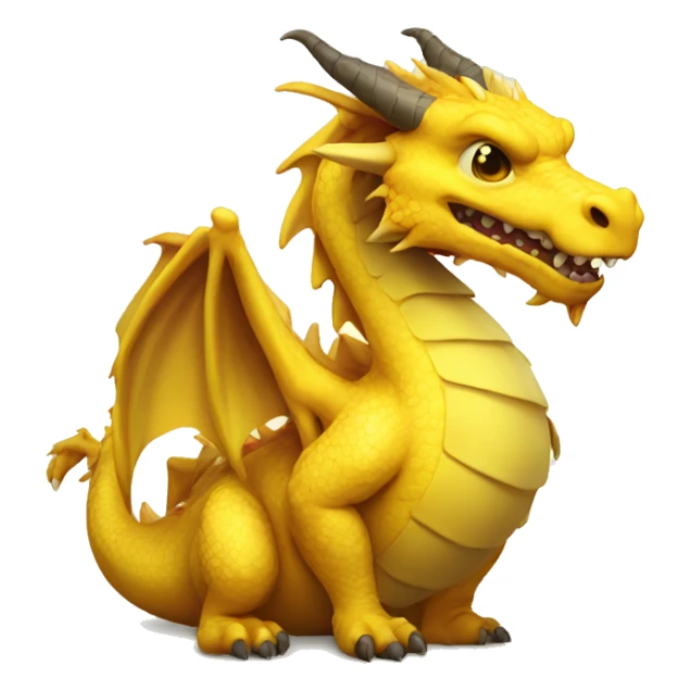 a yellow dragon thats fat sticker